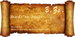 Buráth Zsolt névjegykártya
