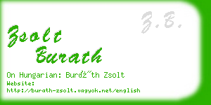zsolt burath business card